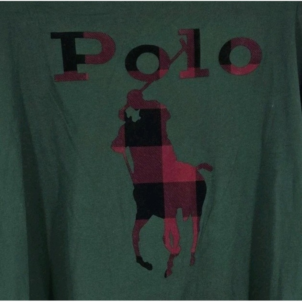 Polo Ralph Lauren Classic-Fit Big Pony Logo Long-Sleeve Tee Mens XXL Dark Green